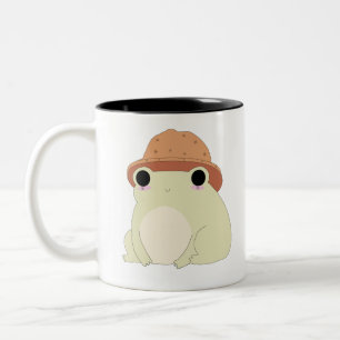 Kawaii Chilling Frog Gift Two-Tone Coffee Mug