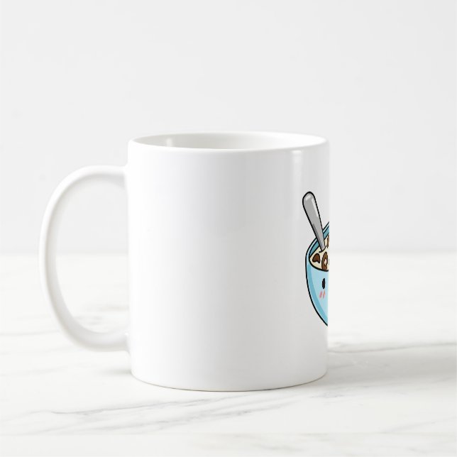 Kawaii Chocolate Cereal Coffee Mug (Left)