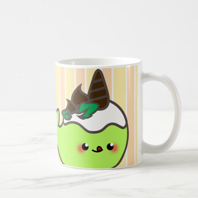 Kawaii Chocolate Chip Mint Narwhal Coffee Mug (Right)