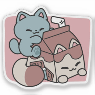 Kawaii Chocolate Milk Cat – Cozy Drink & Cuteness 