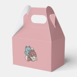 Kawaii Chocolate Milk Cat – Cozy Drink & Cuteness  Favor Box