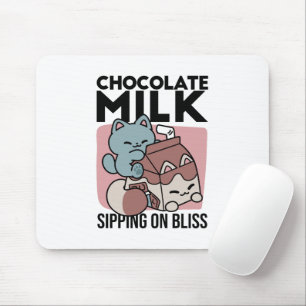 Kawaii Chocolate Milk Cat – Cozy Drink & Cuteness  Mouse Pad