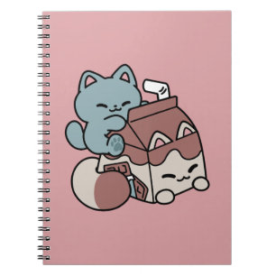 Kawaii Chocolate Milk Cat – Cozy Drink & Cuteness Notebook