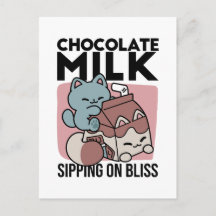 Kawaii Chocolate Milk Cat – Cozy Drink & Cuteness