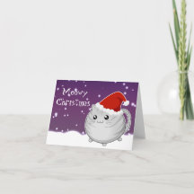 Kawaii christmas grey tabby kitty cat