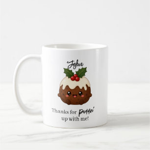 Kawaii Christmas Pudding Funny Personalised gift Coffee Mug