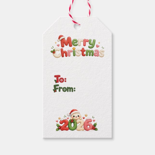 Kawaii Christmas tags (Front)