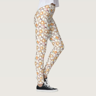 Kawaii Chubby Cartoon Cats With Hearts Leggings