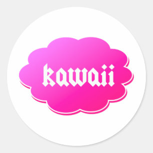Kawaii Classic Round Sticker