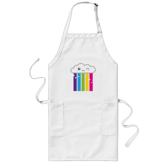 Kawaii Cloud and Rainbow Apron (Front)