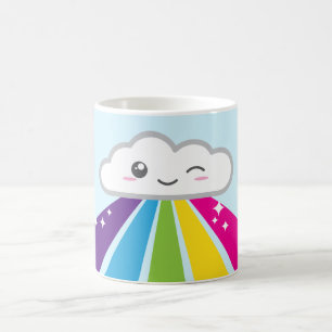 Kawaii Cloud and Rainbow Mug
