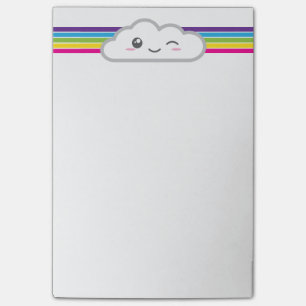 Kawaii Cloud and Rainbow Note Cards