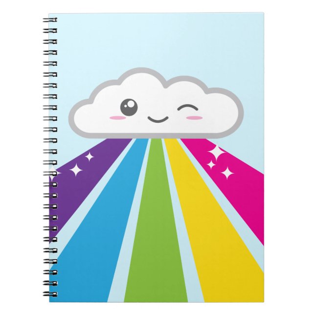 Kawaii Cloud et Carnet arc en ciel (Devant)