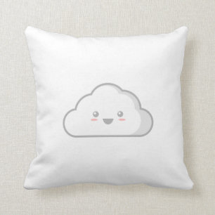 Kawaii Cloud Throw Pillow