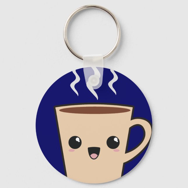 Kawaii Coffee Monster Keychain (Front)
