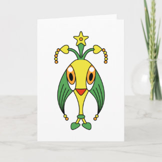 Kawaii coloré joli caractère cartes de voeux