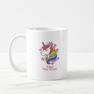 Kawaii Colourful Rainbow Unicorn Dreams     Coffee Mug