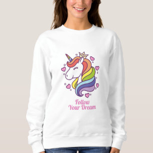 Kawaii Colourful Rainbow Unicorn Dreams Sweatshirt