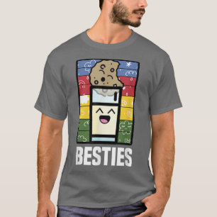 Kawaii Cookie and Milk Lover Food Pun Bestfriend M T-Shirt