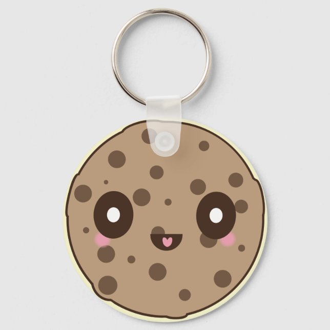 Kawaii Cookies chocolate chip Keychain (Front)