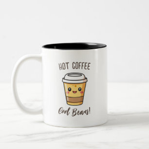 Kawaii Cool Beans Phrase Coffee Mug Fun & Cute 