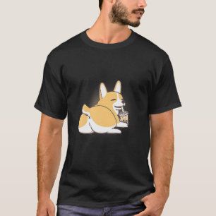 Kawaii Corgi Loves Bubble Tea Funny Boba's Welsh D T-Shirt