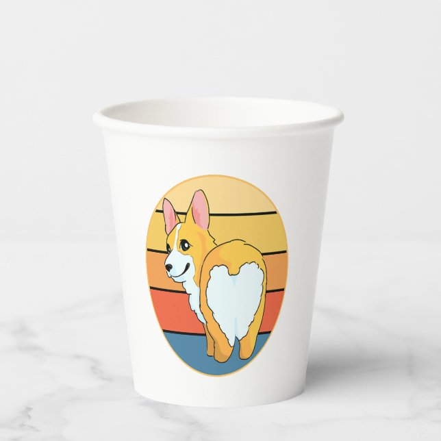 Kawaii Corgi Paper Cups (Front)