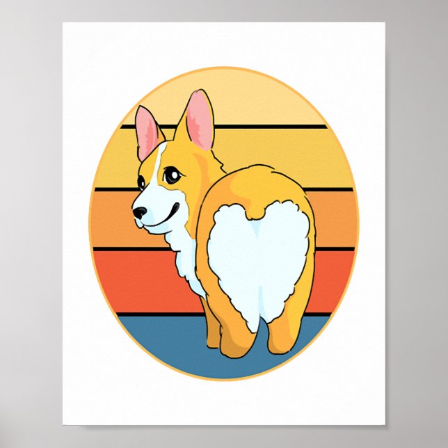 Kawaii Corgi Poster (Front)