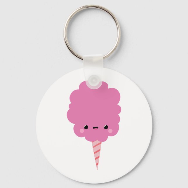 Kawaii Cotton Candy Keychain (Front)