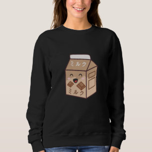 Kawaii Cow Retro Japanese Chocolate Milk Cows Sweatshirt