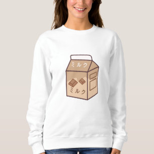 Kawaii Cow Retro Japanese Chocolate Milk Sweatshirt