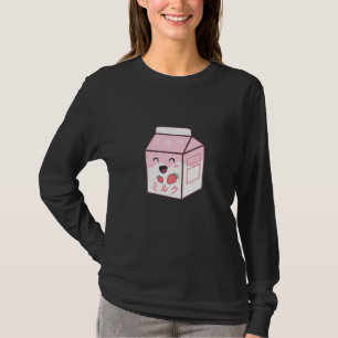 Kawaii Cow Retro Japanese Strawberry Milkshake T-Shirt