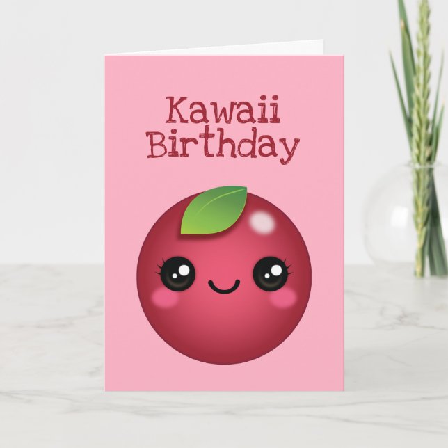 Kawaii Cranberry Card (Front)