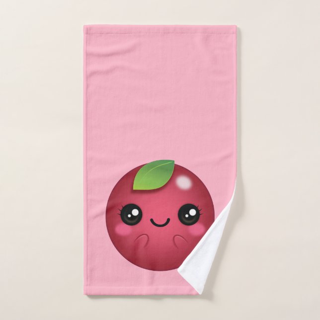 Kawaii Cranberry Hand Towel (Hand Towel)