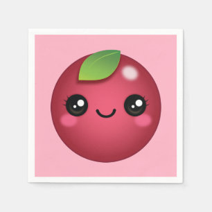 Kawaii Cranberry Napkins