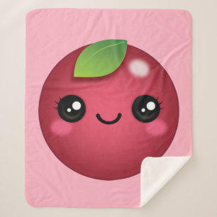 Kawaii Cranberry Sherpa Blanket