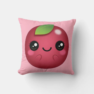 Kawaii Cranberry Throw Pillow