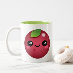 Kawaii Cranberry Two-Tone Coffee Mug