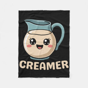 Kawaii Creamer Coffee Cute Halloween Costume Rista Fleece Blanket