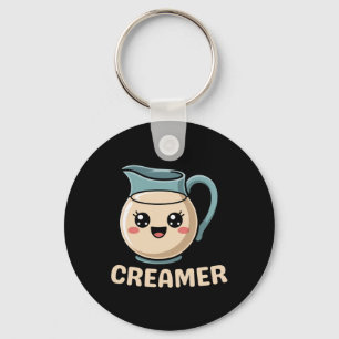 Kawaii Creamer Coffee Cute Halloween Costume Rista Keychain