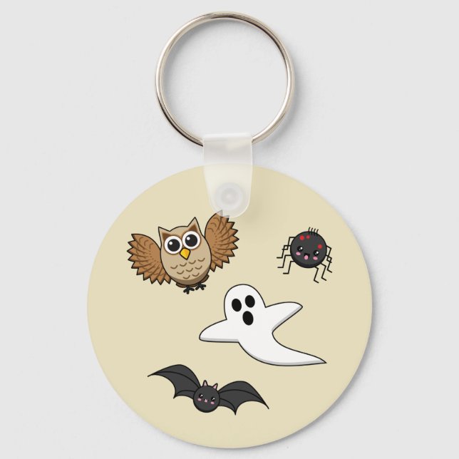 Kawaii Creepy Night Creatures Set Keychain (Front)