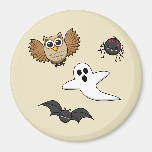 Kawaii Creepy Night Creatures Set Magnet (Front)