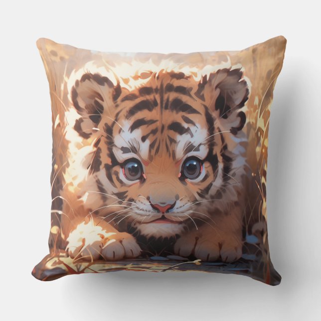 Kawaii Cubs Throw Pillow (Front)