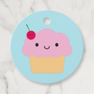 Kawaii Cupcake Favour Tags