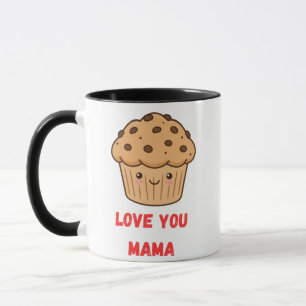 Kawaii Cupcake "Love You Mama" Coffee Mug
