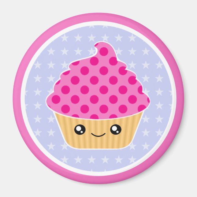 Kawaii Cupcake Magnet (Front)