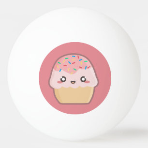 Kawaii cupcake ping pong ball