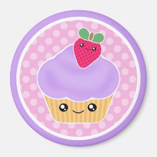 Kawaii Cupcake Strawberry Magnet