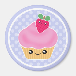 Kawaii Cupcake Strawberry Magnet