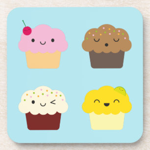 Kawaii Cupcakes Coaster